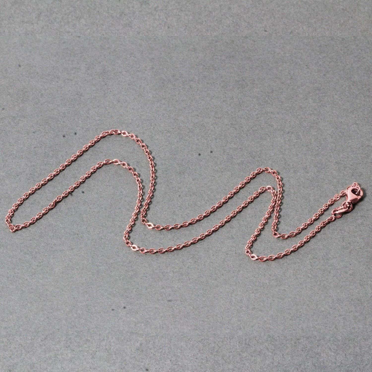 18k Rose Gold Round Oval Link Chain (1.50 mm) - Image 5