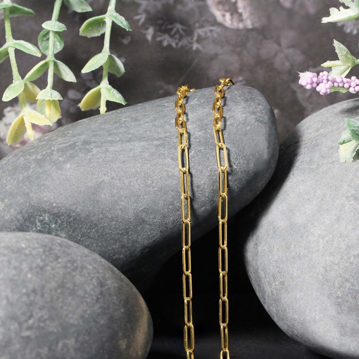 18K Yellow Gold Paperclip Chain (2.50 mm) - Image 2