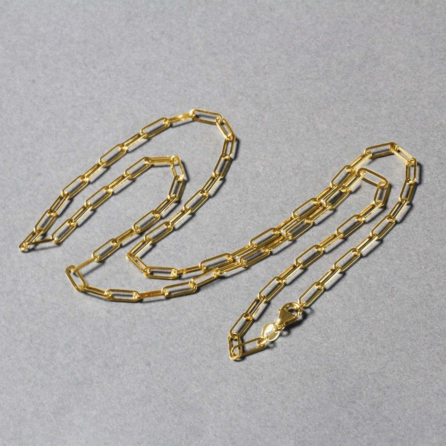 18K Yellow Gold Paperclip Chain (2.50 mm) - Image 3