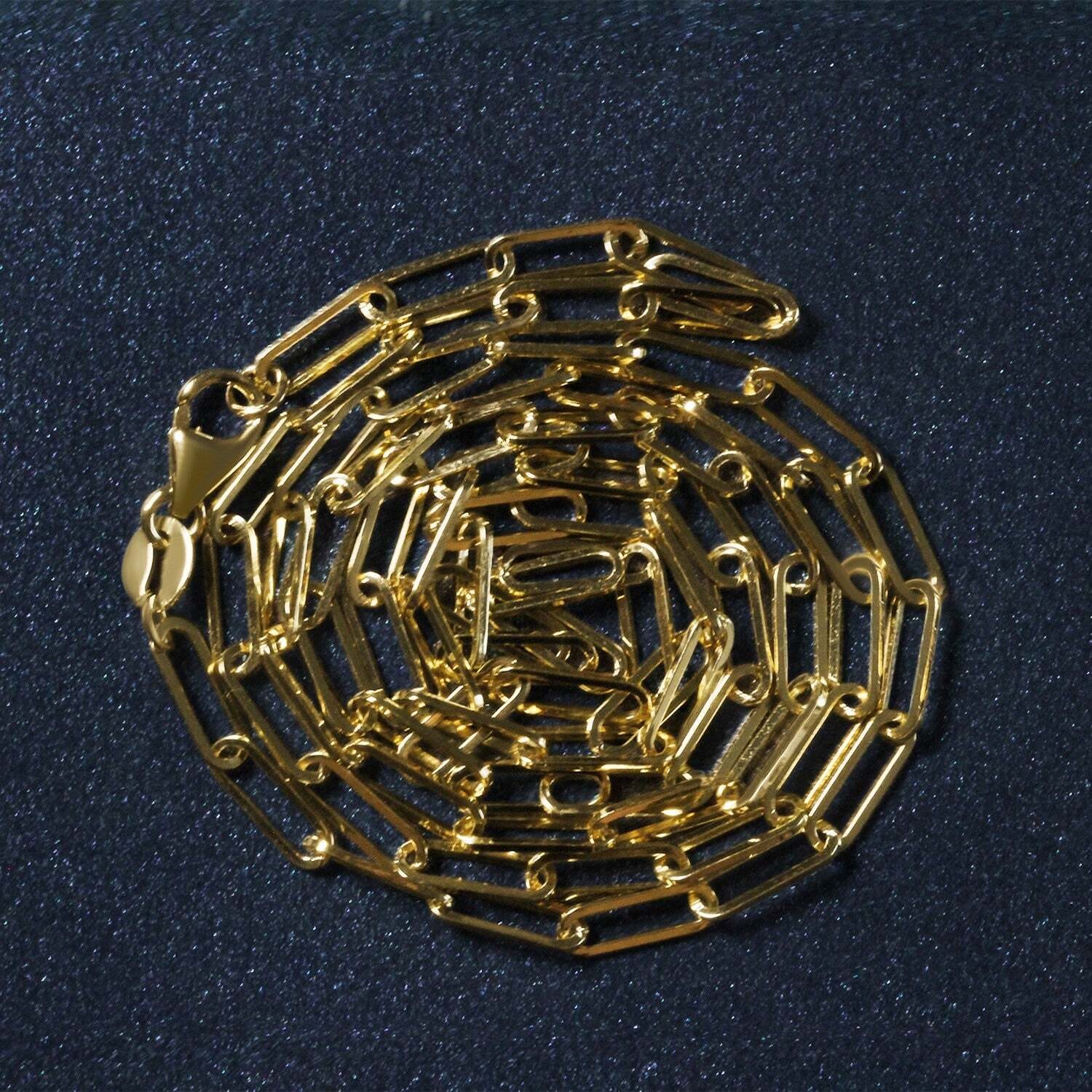 18K Yellow Gold Paperclip Chain (2.50 mm) - Image 4