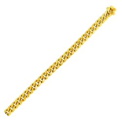 Category: Dropship Jewelry, SKU #30730-24, Title: Size: 24'' - 6.15mm 10k Yellow Gold Semi Solid Miami Cuban Chain