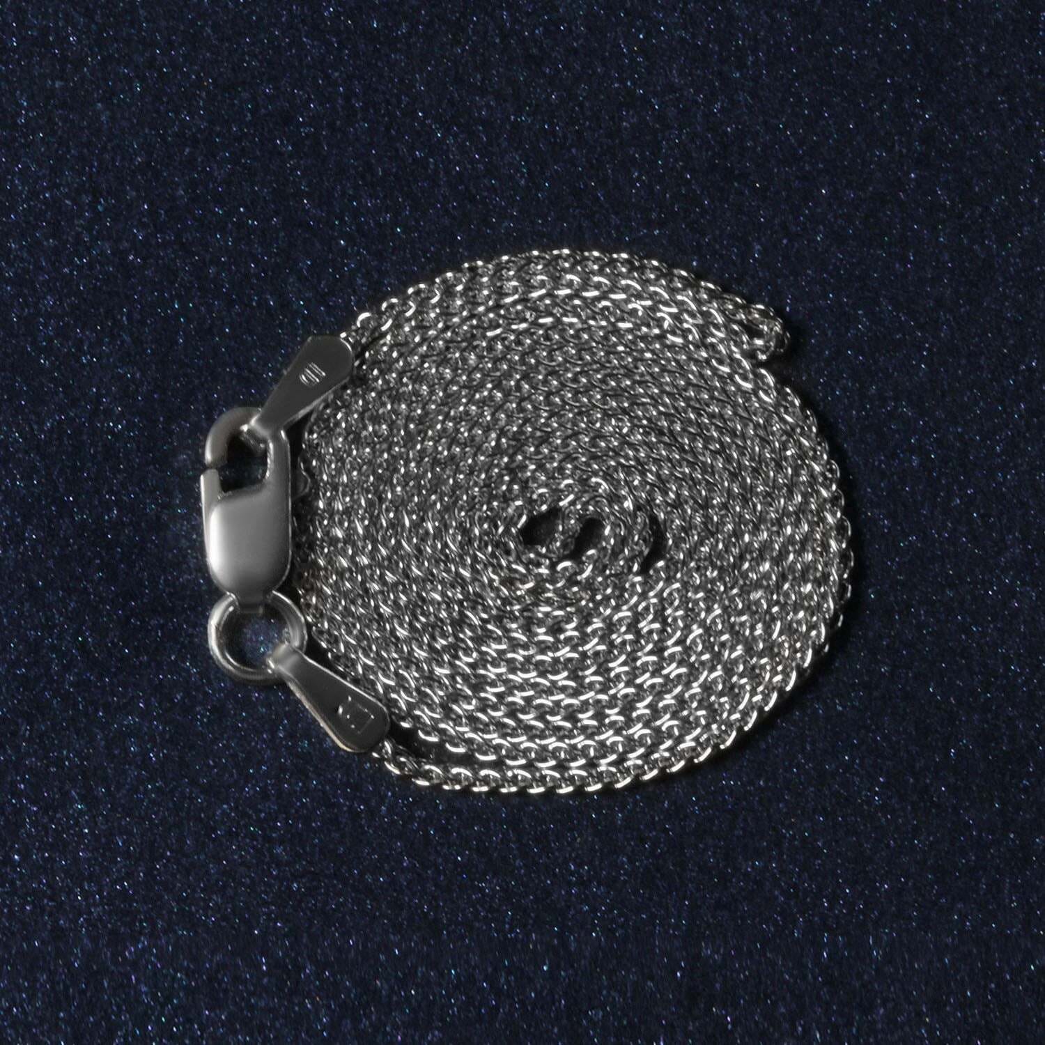 14k White Gold Round Wheat Chain (1.00 mm) - Image 3
