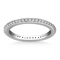 Category: Dropship Jewelry, SKU #35445-4.5, Title: Size: 4.5 - 14k White Gold Round Diamond Eternity Ring