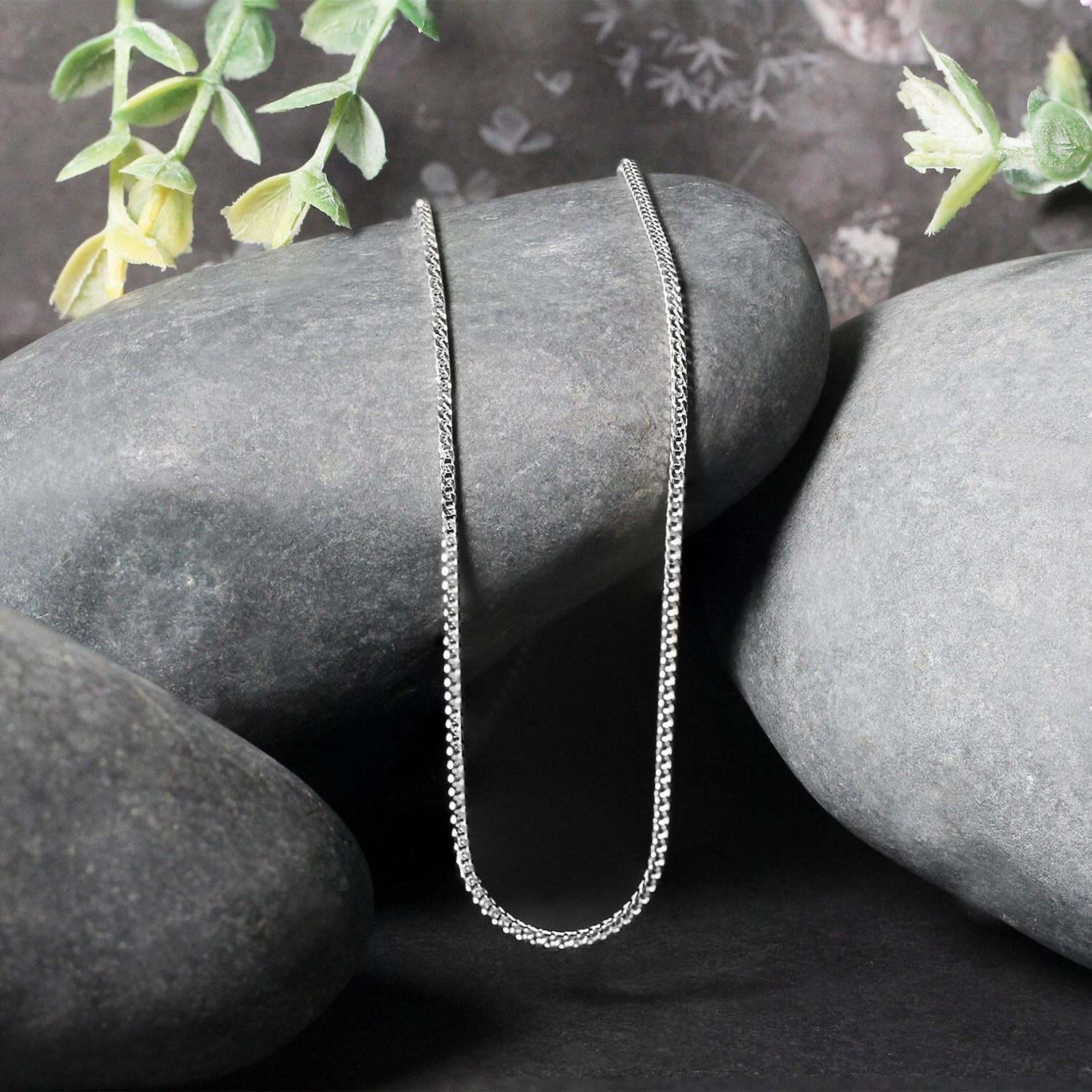 14k White Gold Franco Chain (1.20 mm) - Image 2