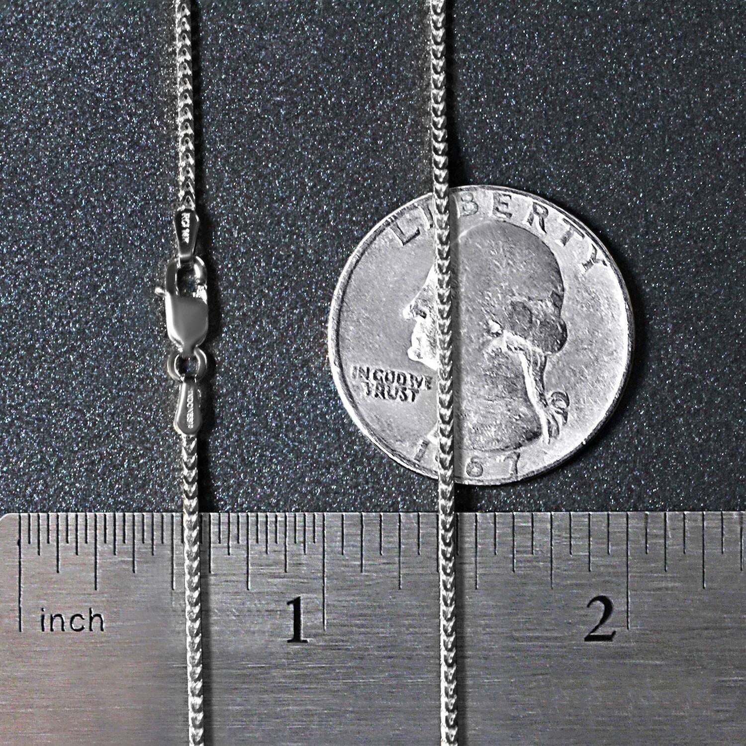 14k White Gold Franco Chain (1.20 mm) - Image 4