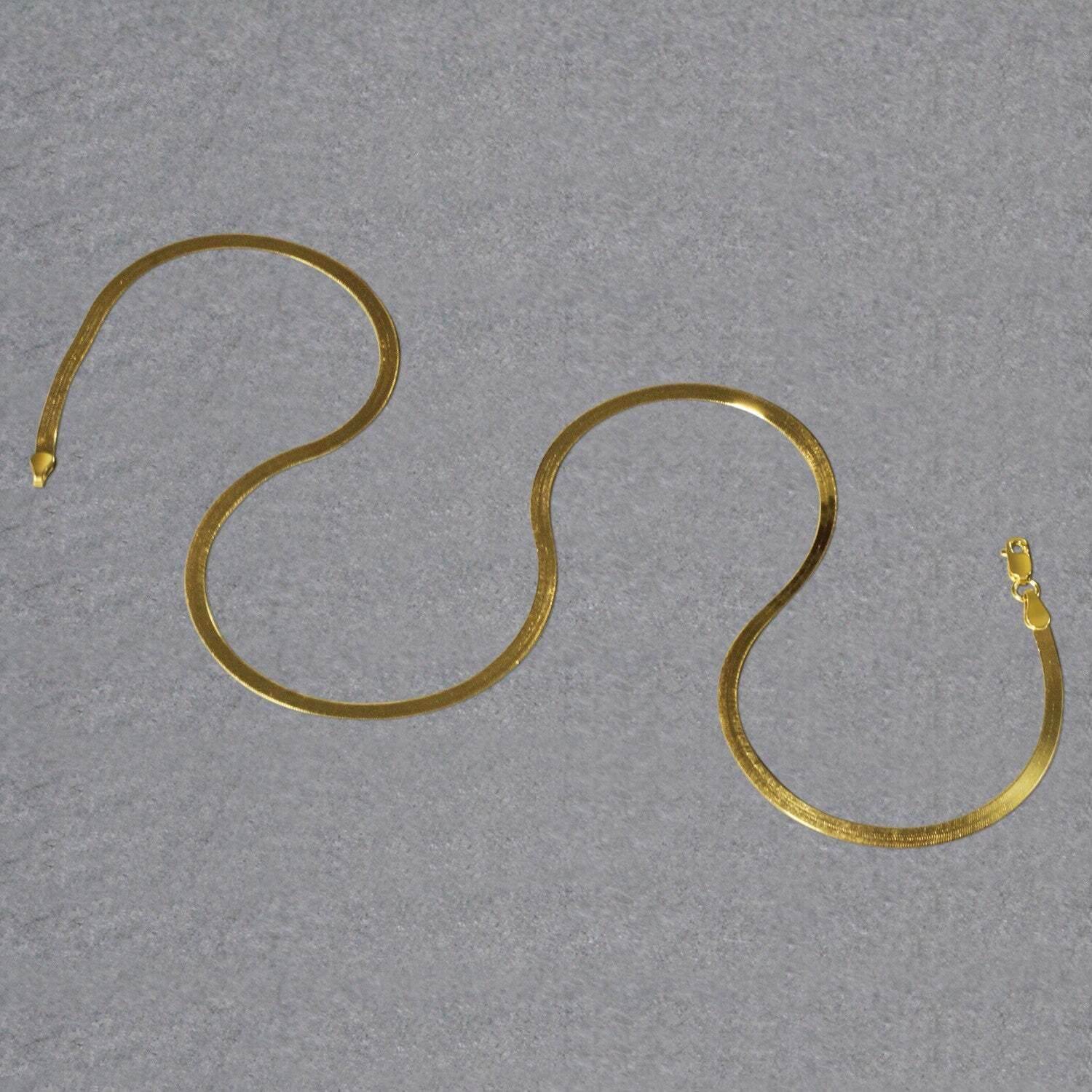 14k Yellow Gold Super Flex Herringbone Chain (2.80 mm) - Image 2