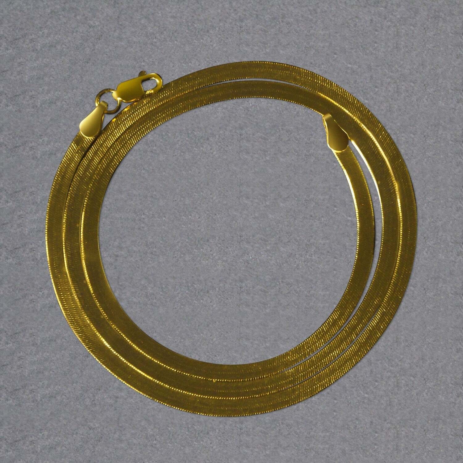 14k Yellow Gold Super Flex Herringbone Chain (2.80 mm) - Image 3