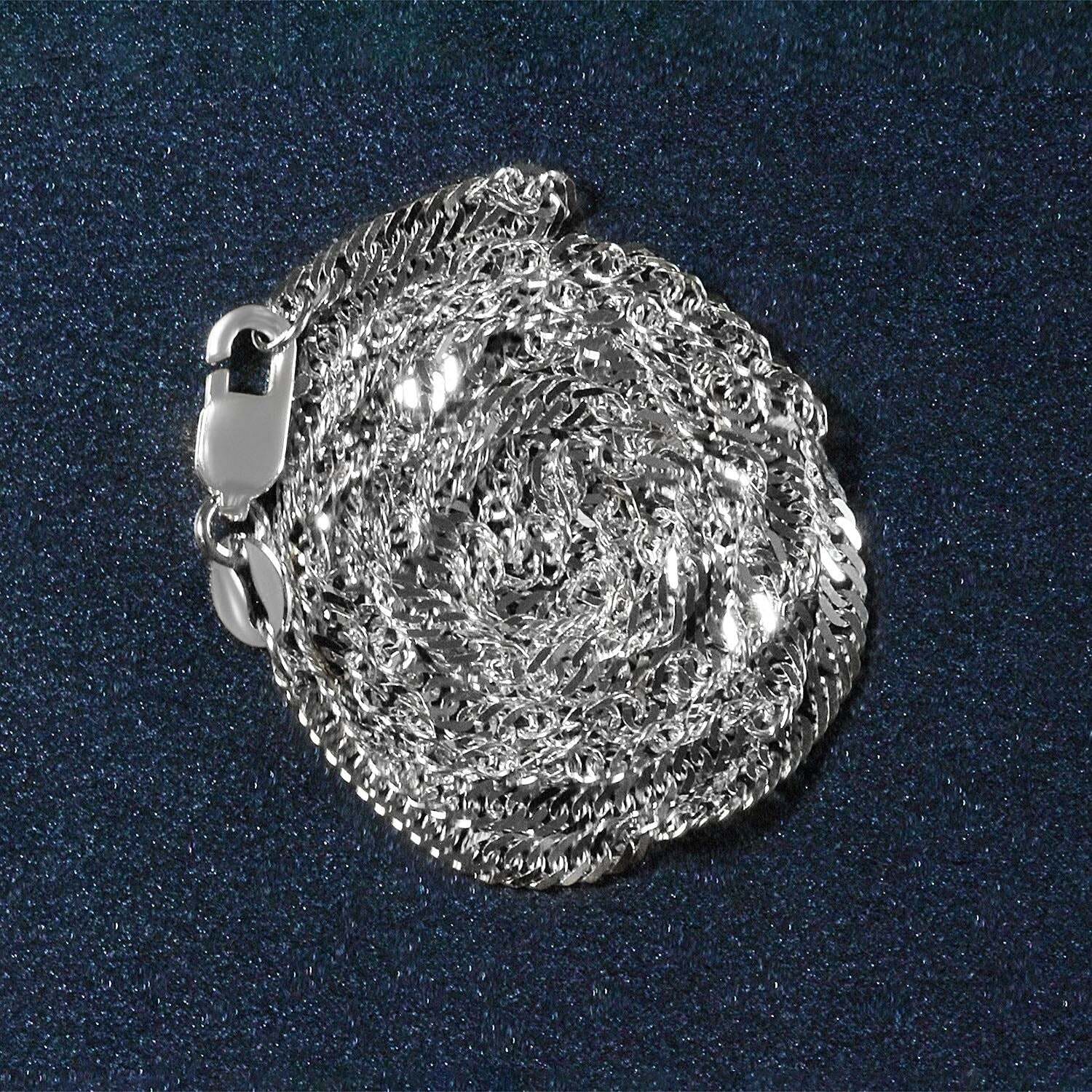14k White Gold Singapore Chain (2.10 mm) - Image 2