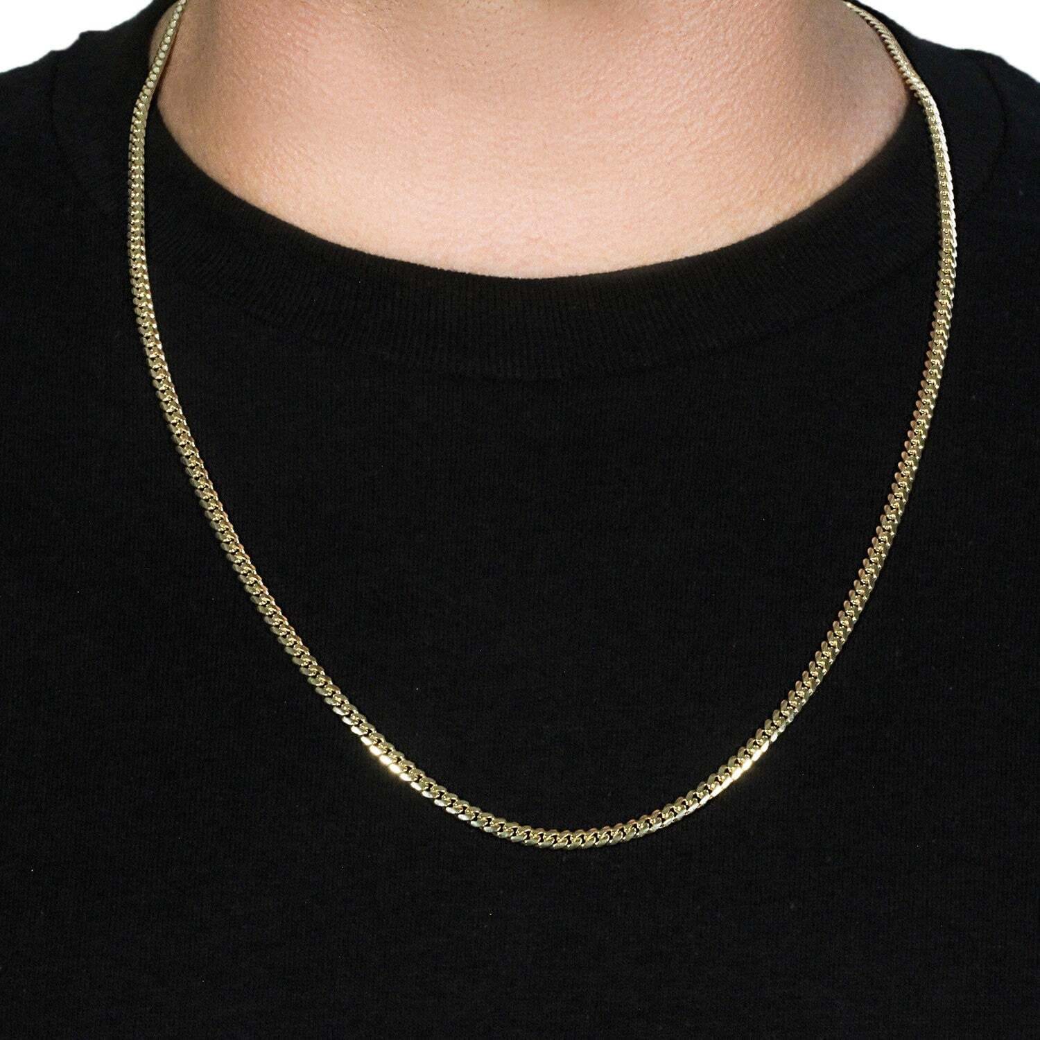 3.9mm 10k Yellow Gold Classic Miami Cuban Solid Chain - Image 5