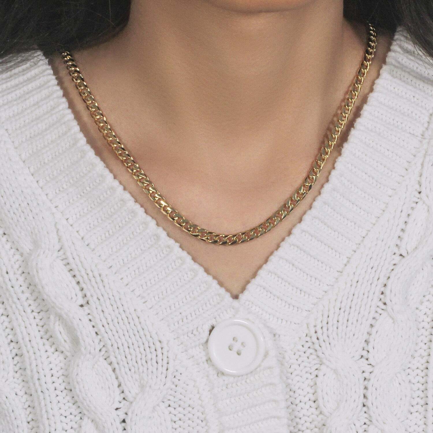 14k Yellow Gold Solid Miami Cuban Chain (5.00 mm) - Image 3