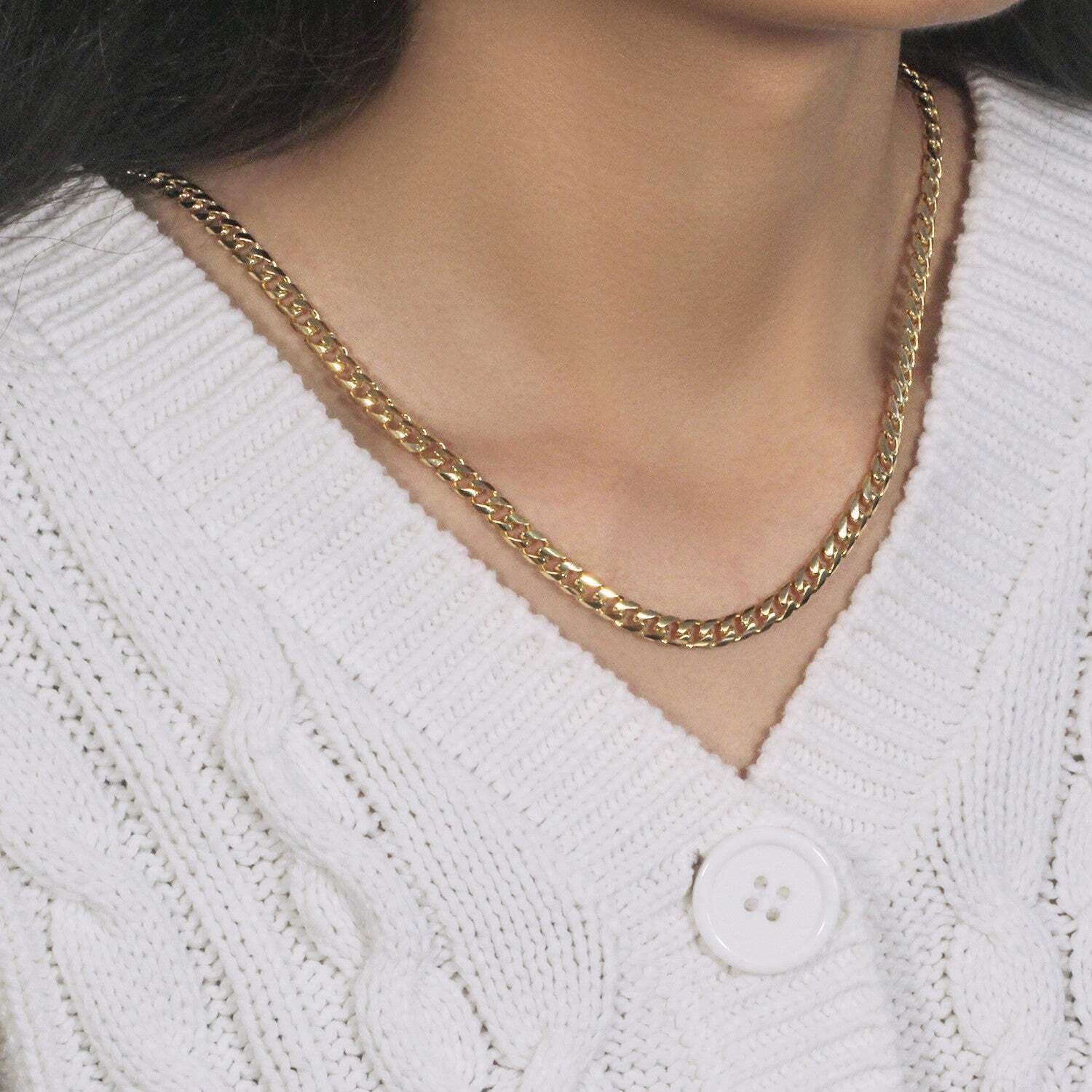 14k Yellow Gold Solid Miami Cuban Chain (5.00 mm) - Image 4