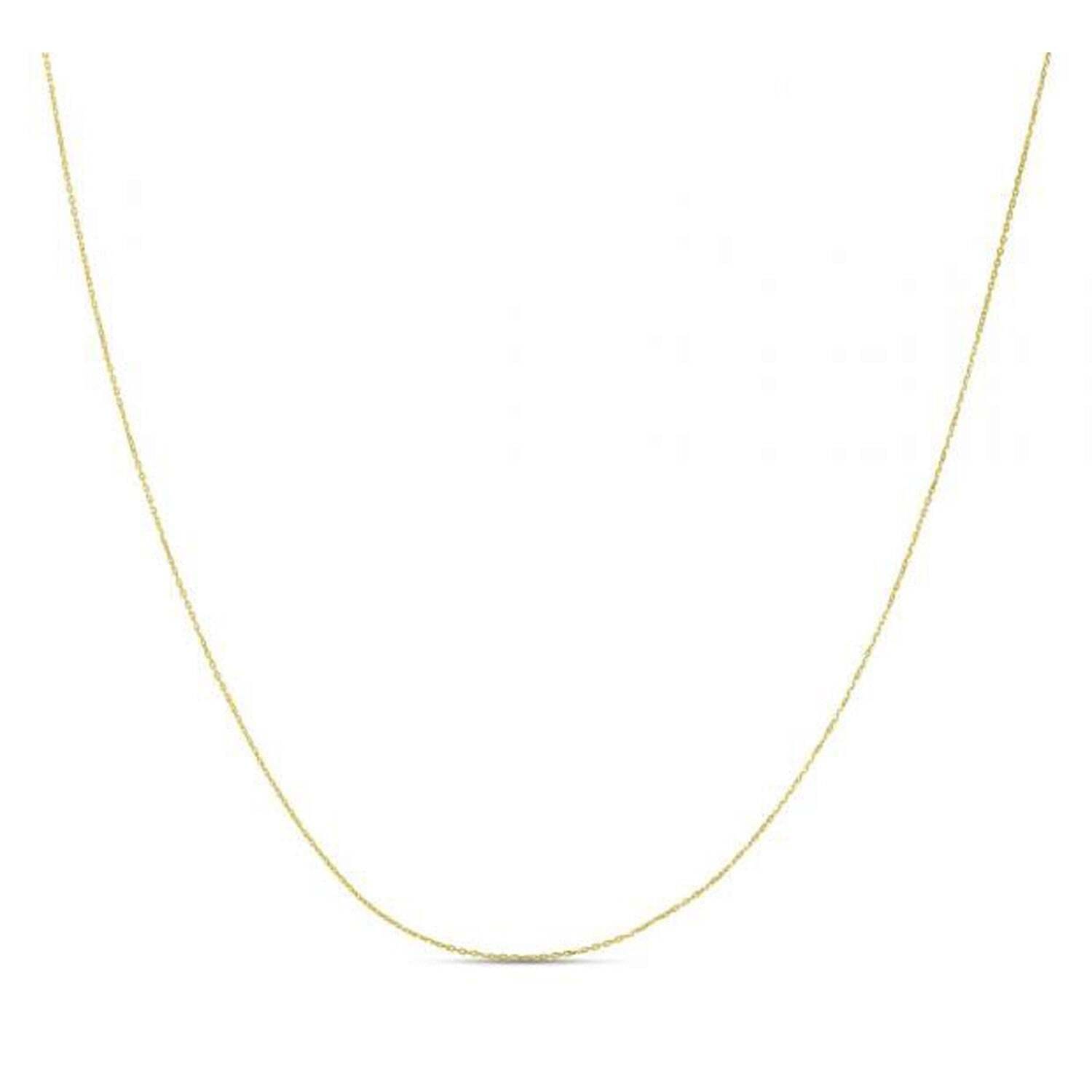 Double Extendable Diamond Cut Cable Chain in Yellow Gold (0.87 mm) - Image 2