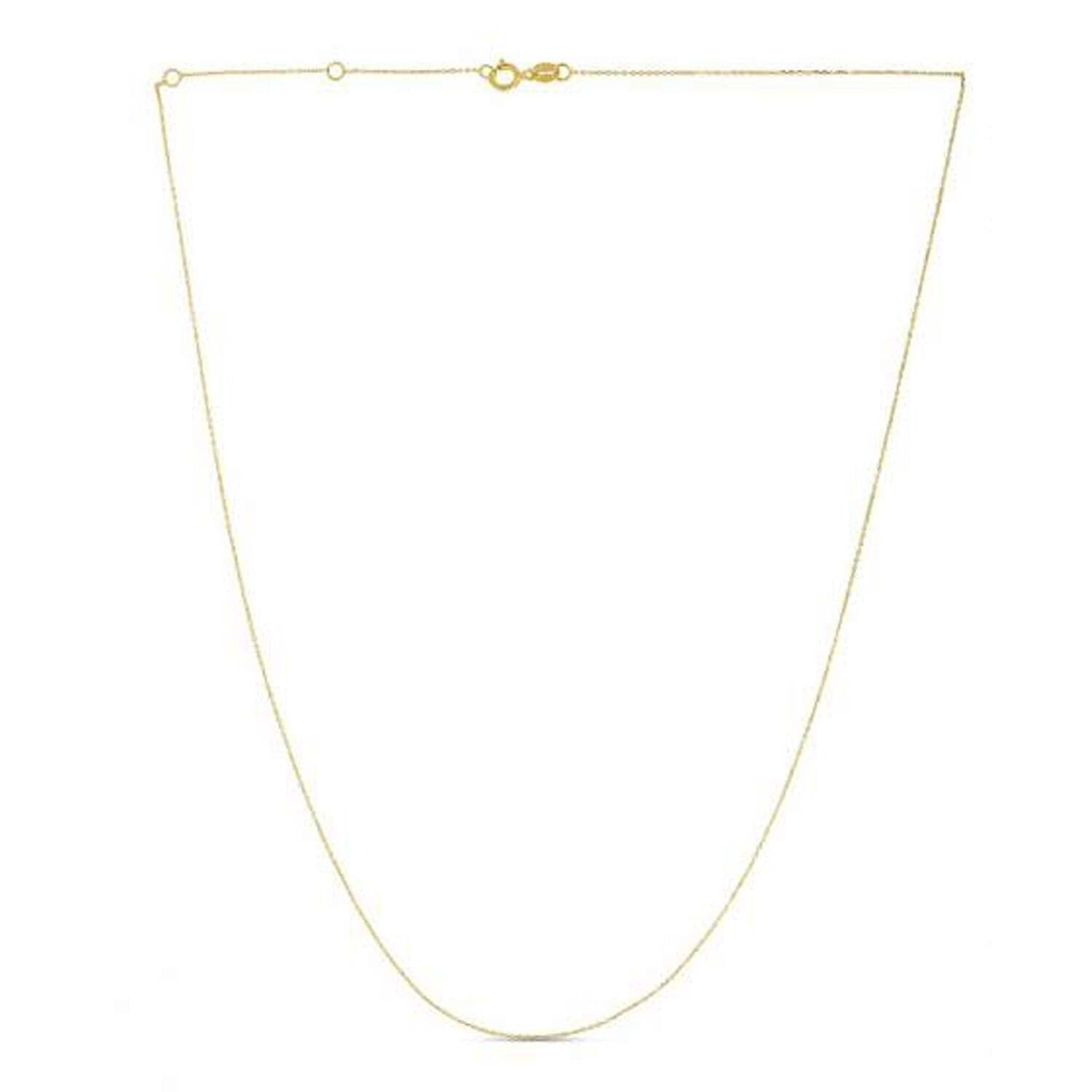 Double Extendable Diamond Cut Cable Chain in Yellow Gold (0.87 mm) - Image 3