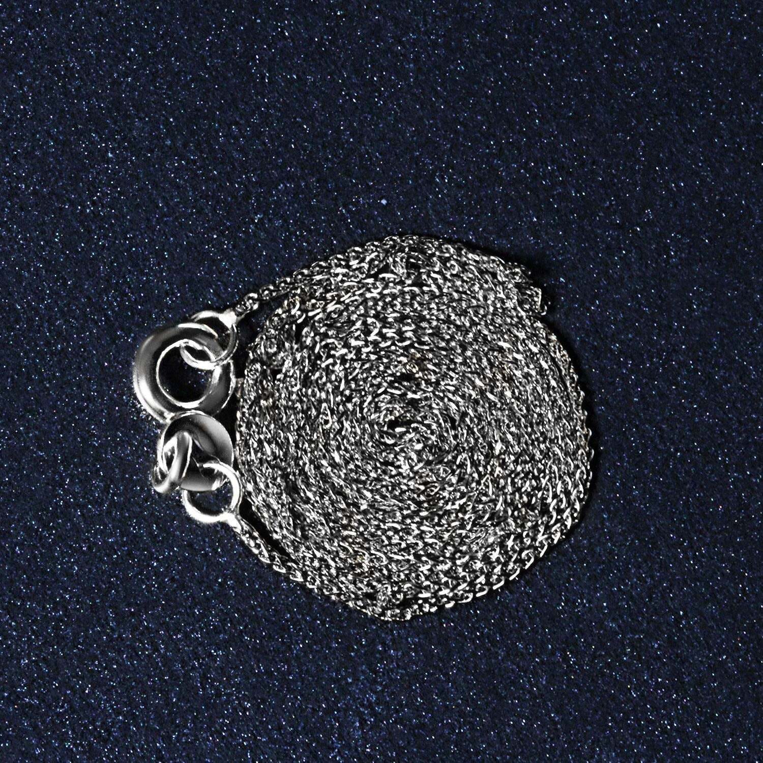 14k White Gold Diamond Cut Round Wheat Chain (0.60 mm) - Image 4