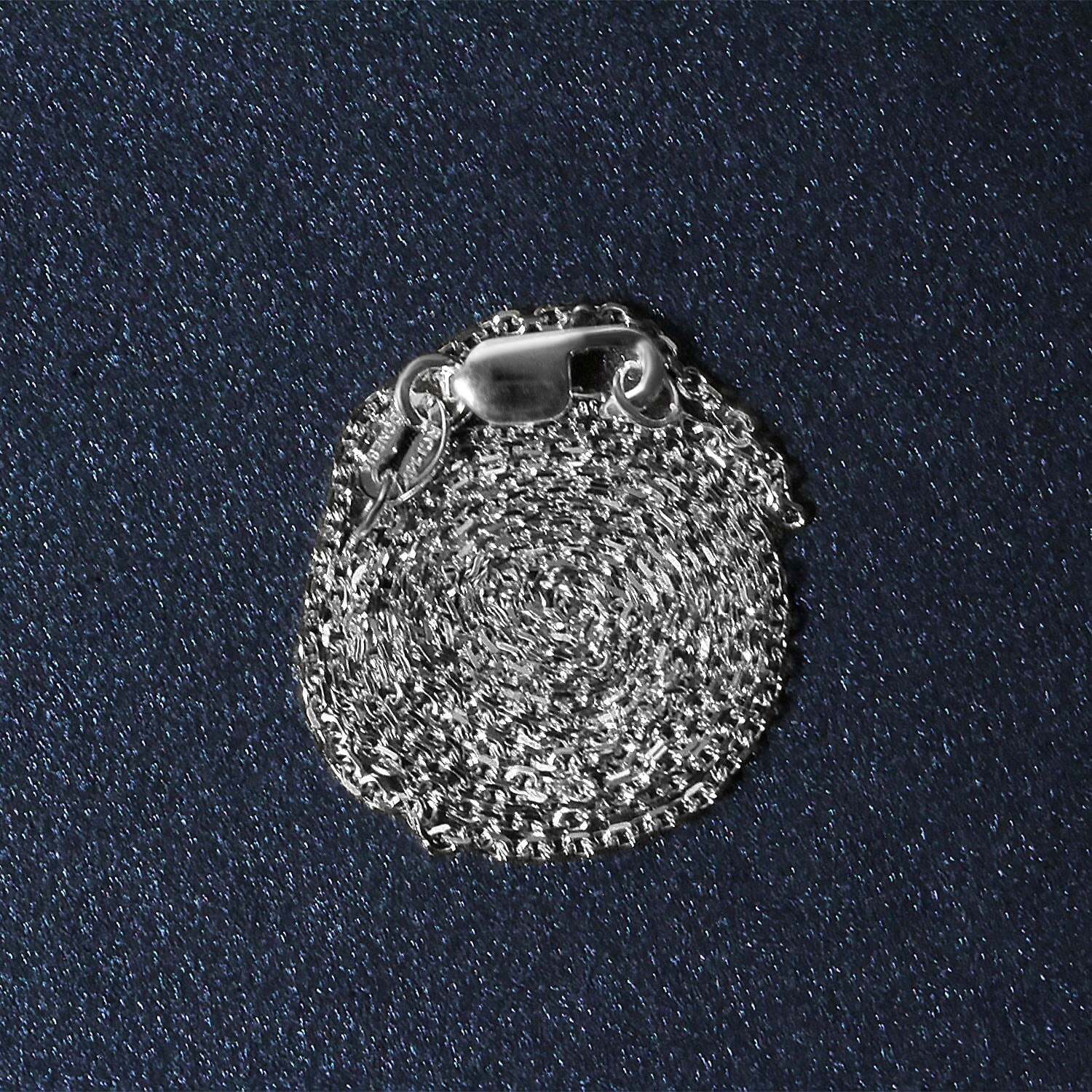14k White Gold Diamond Cut Cable Link Chain (1.10 mm) - Image 2