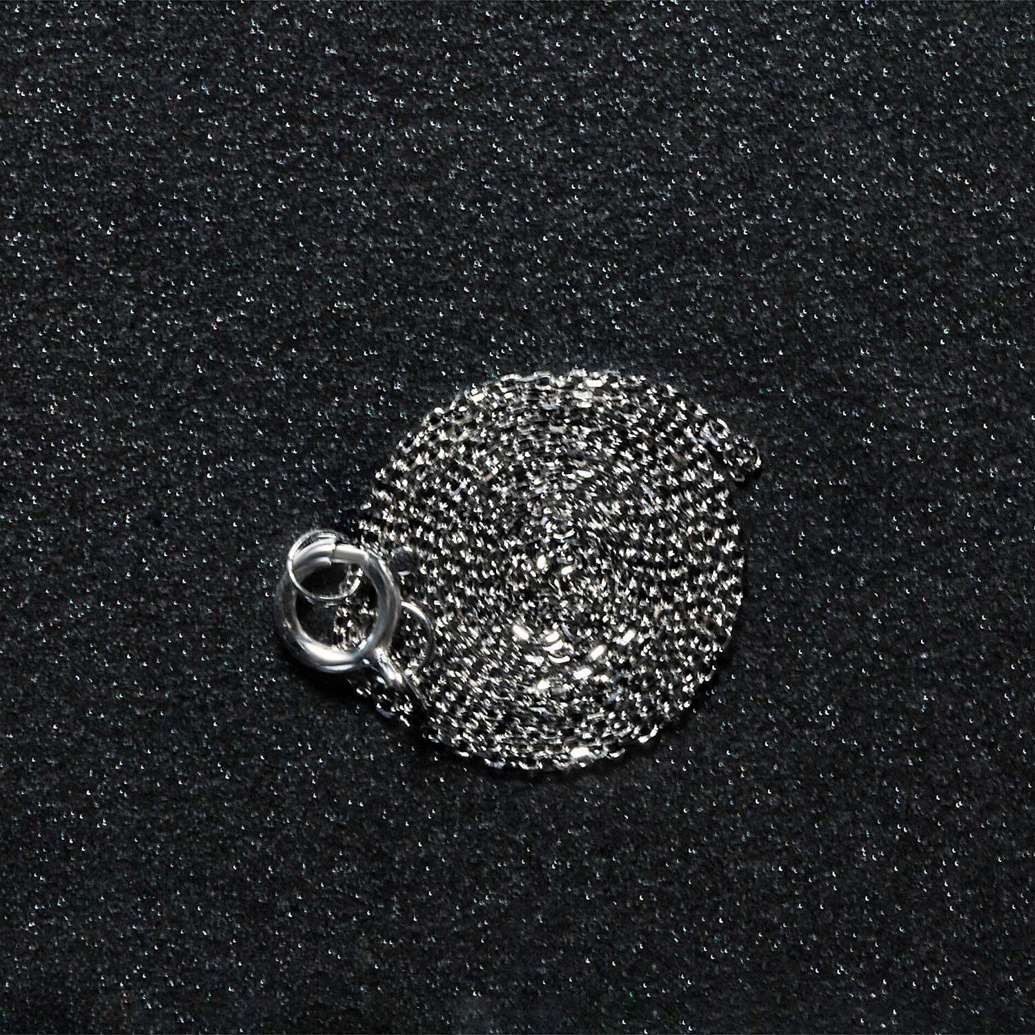 14k White Gold Diamond Cut Cable Link Chain (0.68 mm) - Image 5