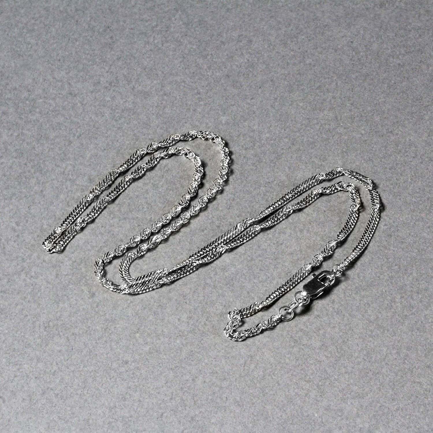 14k White Gold Singapore Chain (1.80 mm) - Image 2