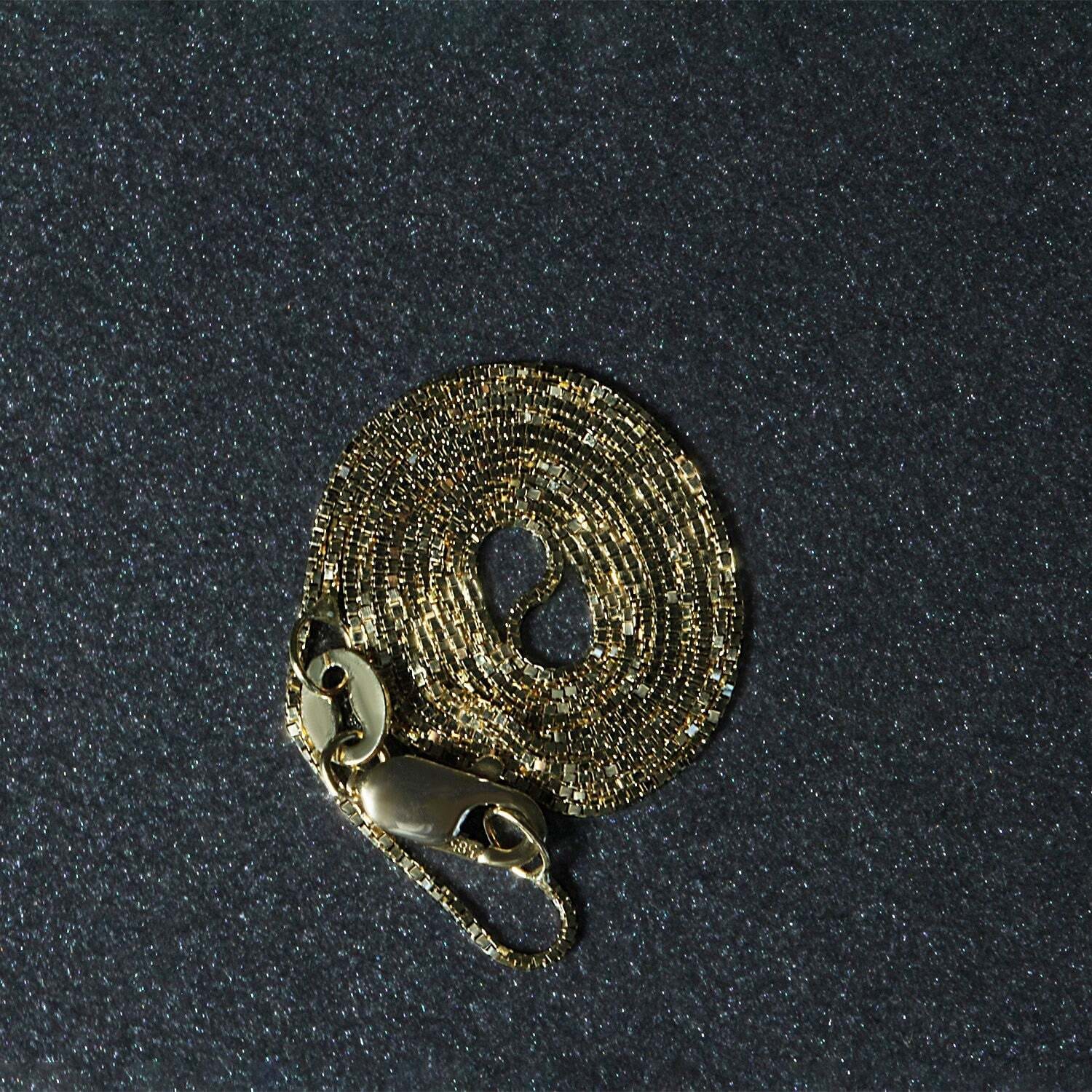 18k Yellow Gold Box Chain 0.6mm (0.60 mm) - Image 4