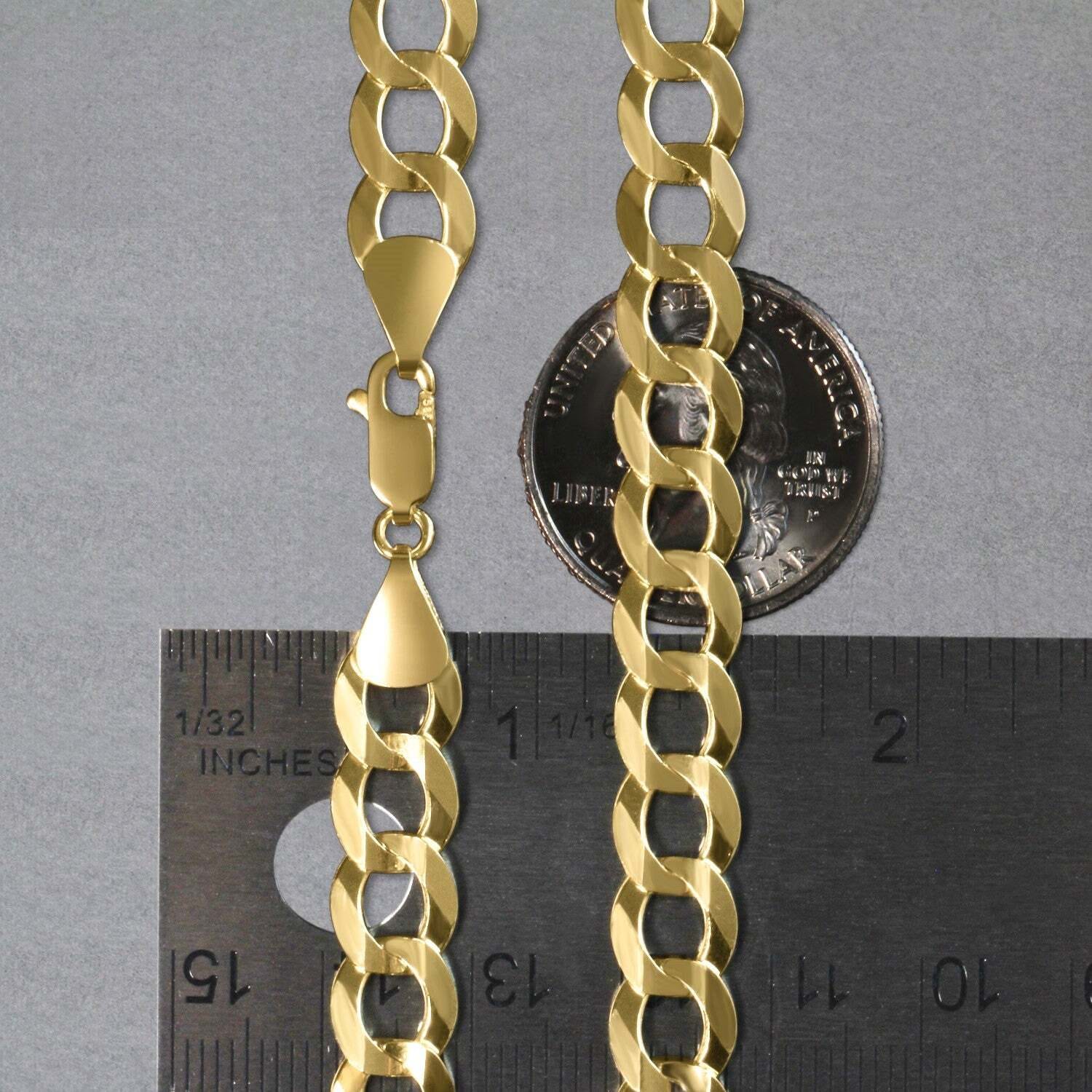 8.2mm 10k Yellow Gold Curb Chain (8.20 mm) - Image 5