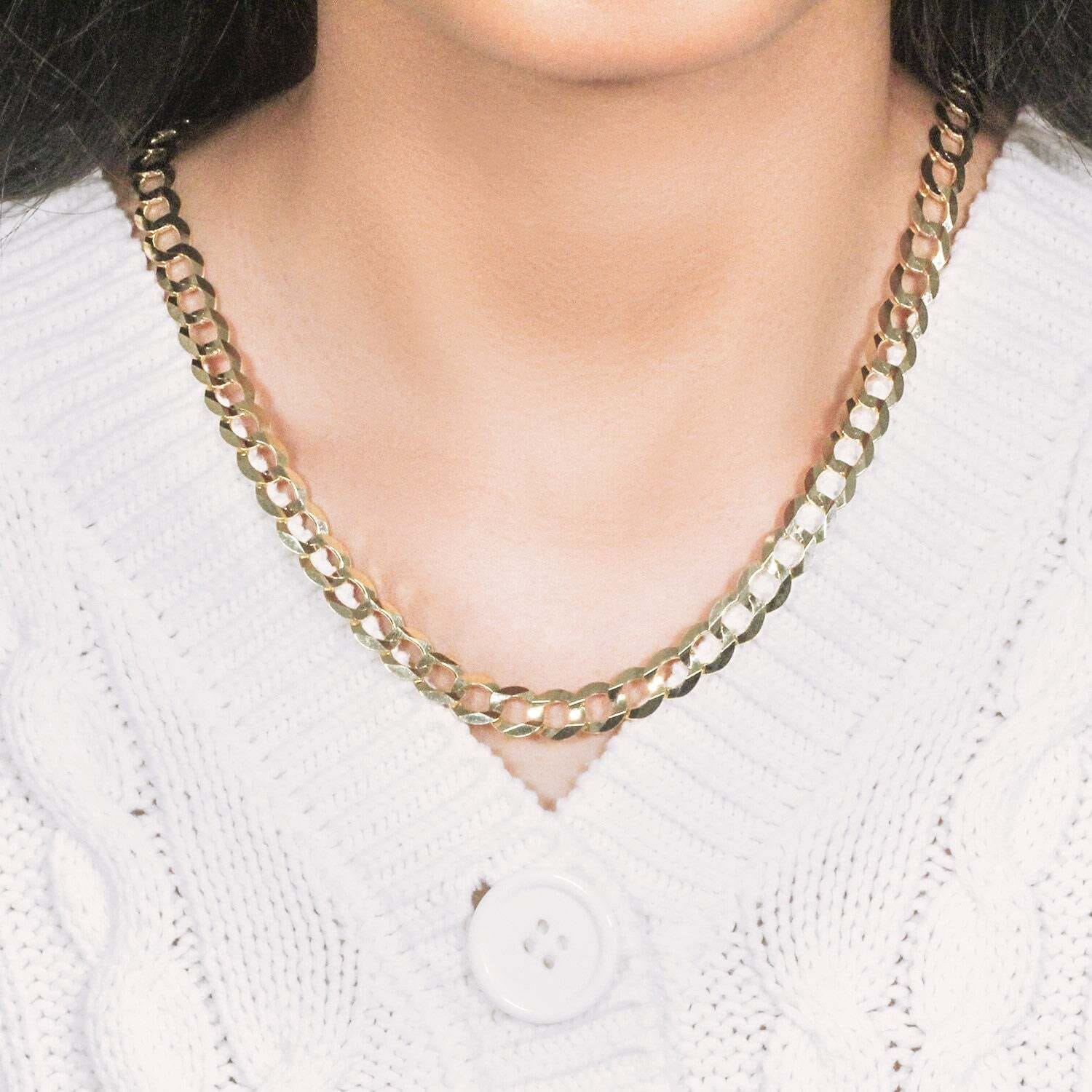 8.2mm 10k Yellow Gold Curb Chain (8.20 mm) - Image 7