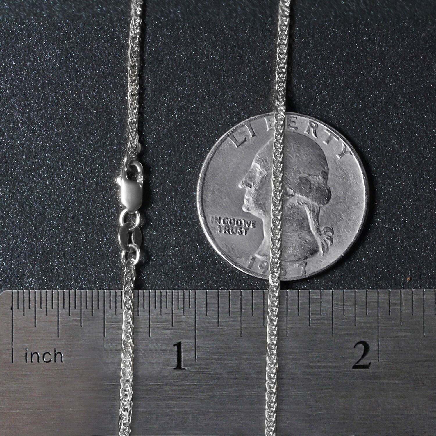 14k White Gold Square Wheat Chain (1.80 mm) - Image 3