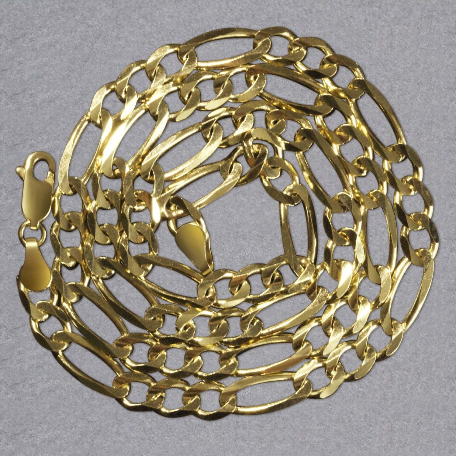 14k Yellow Gold Solid Figaro Chain (6.00 mm) - Image 4