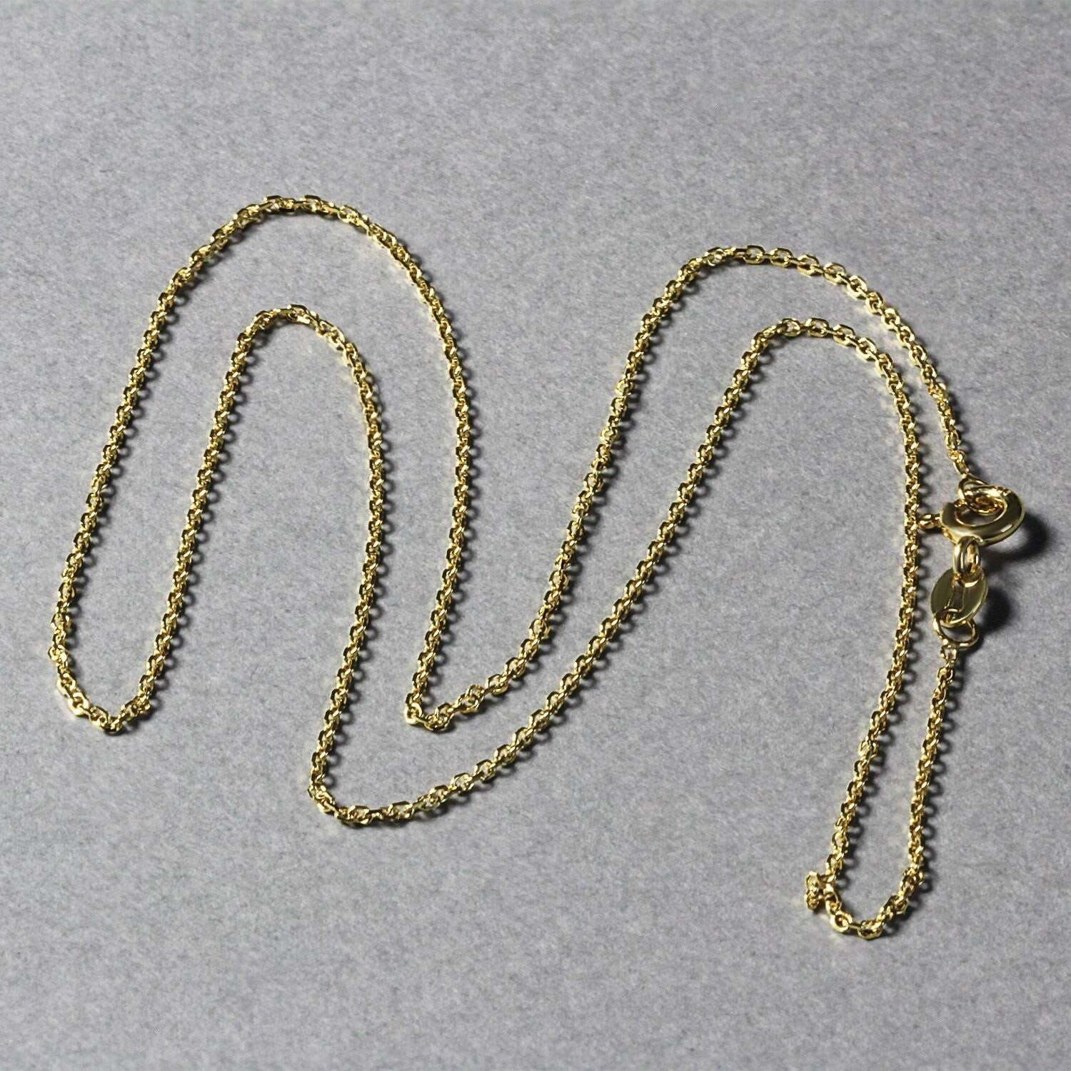 18k Yellow Gold Cable Chain (1.10 mm) - Image 3