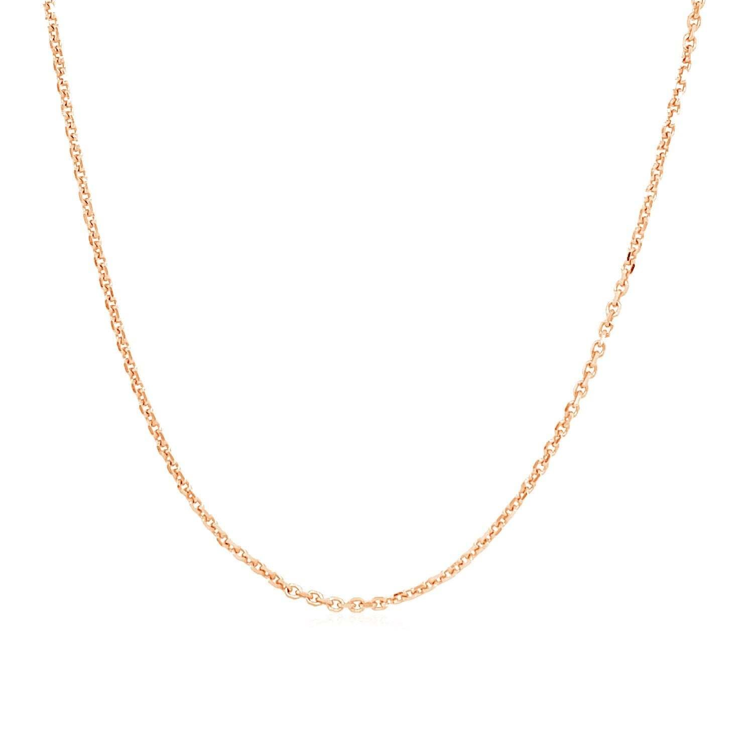 14k Rose Gold Adjustable Cable Chain (1.10 mm) - Image 2