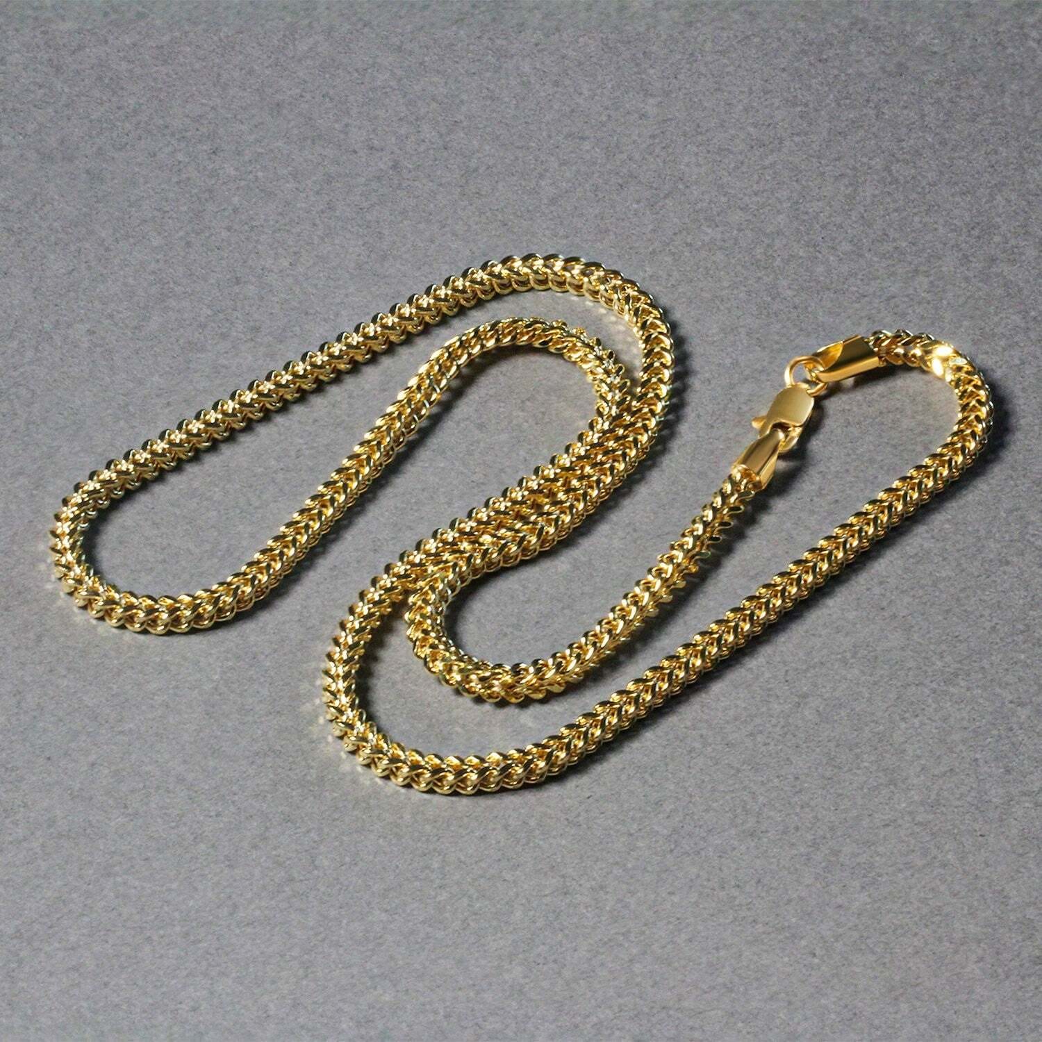 14k Yellow Gold Square Franco Chain (3.00 mm) - Image 2