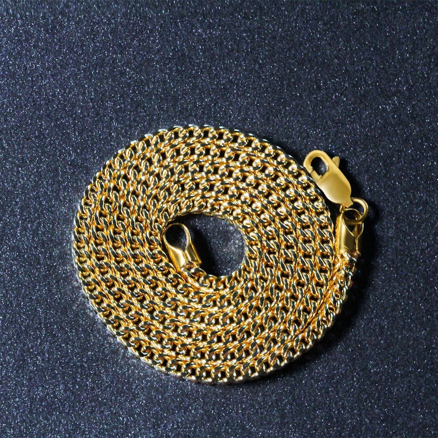 14k Yellow Gold Square Franco Chain (3.00 mm) - Image 3
