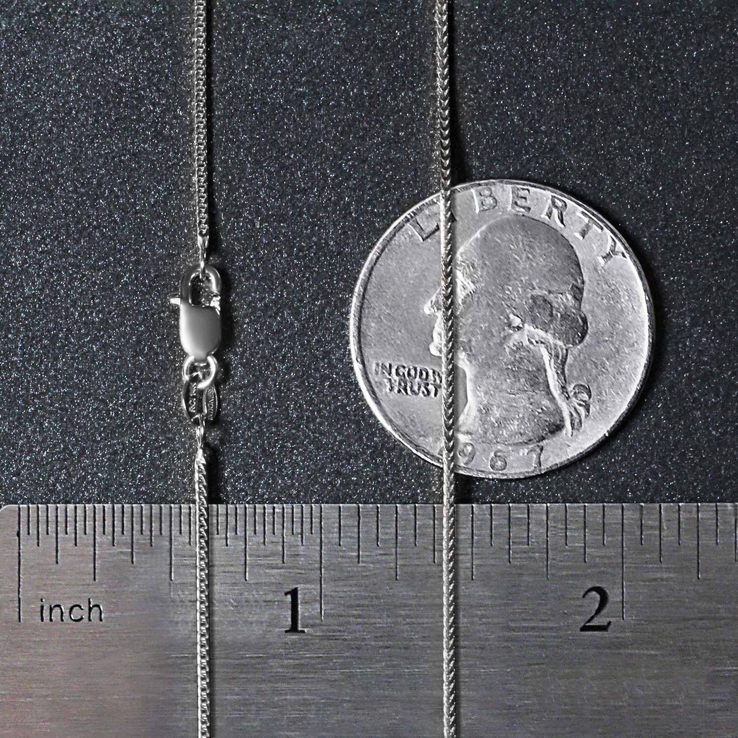 14k White Gold Franco Chain (0.90 mm) - Image 4