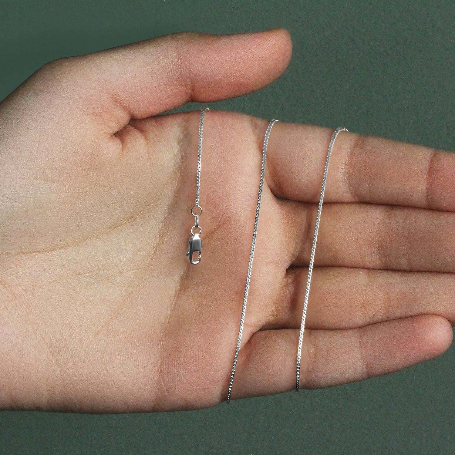 14k White Gold Franco Chain (0.90 mm) - Image 5