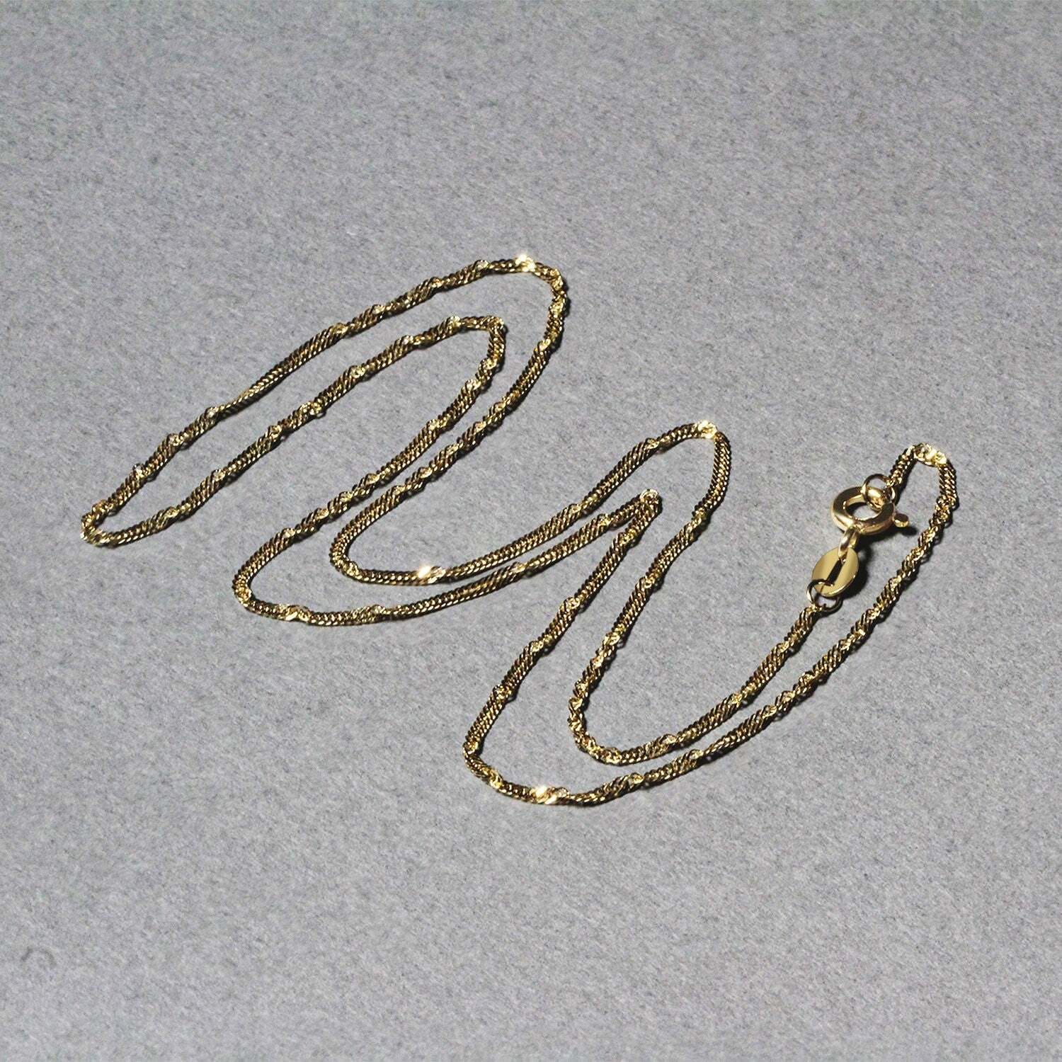 14k Yellow Gold Singapore Chain (1.30 mm) - Image 2
