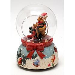 Category: Dropship Licensed Novelties, SKU #0182-38333, Title: Roman Disney Collection: Musical Woodgrain Pooh Piglet in Dome