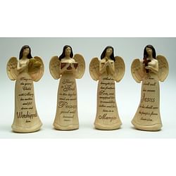 Category: Dropship Collectibles, SKU #049-99697, Title: Cream Angels Set of Four