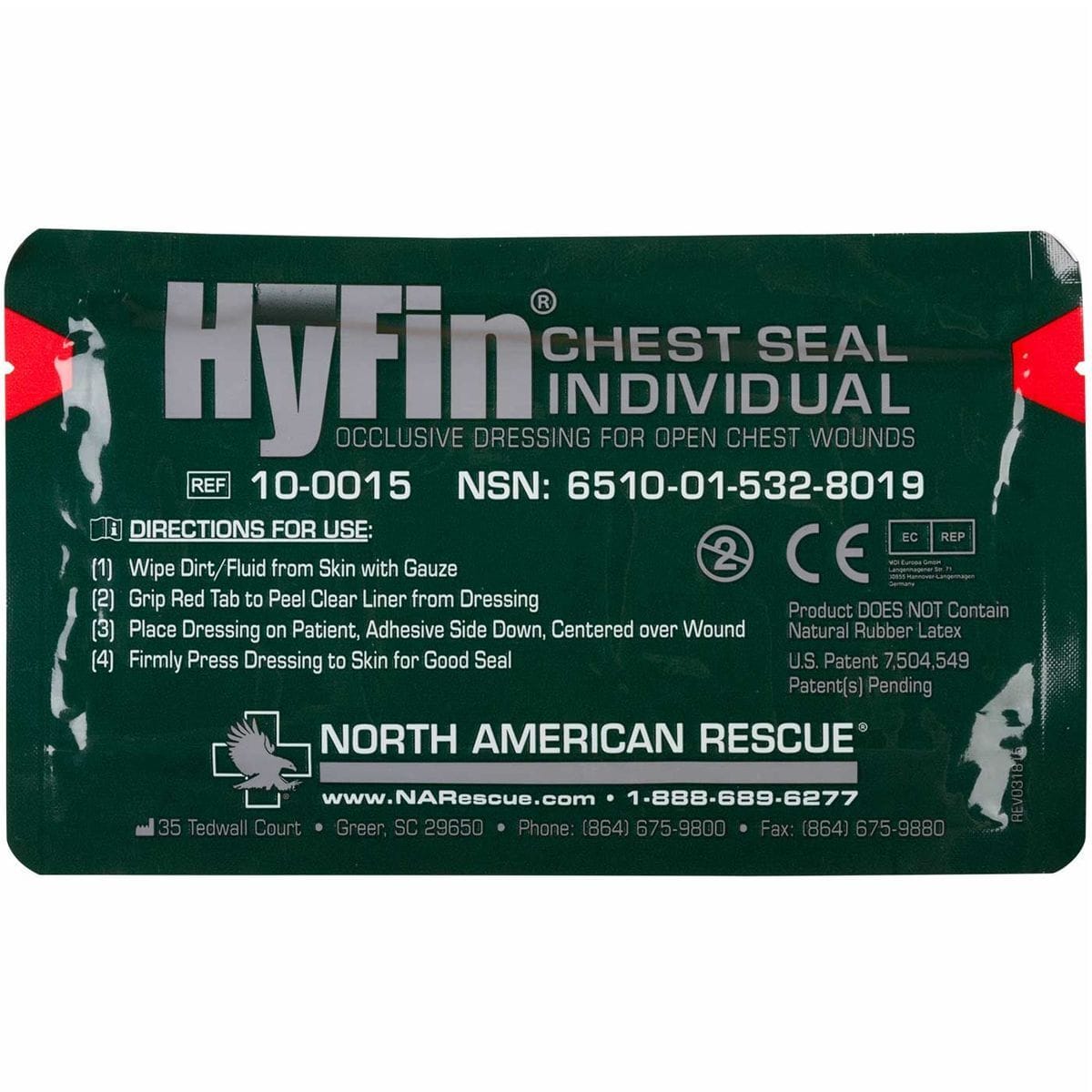 HyFin Chest Seal, 6" x 6"