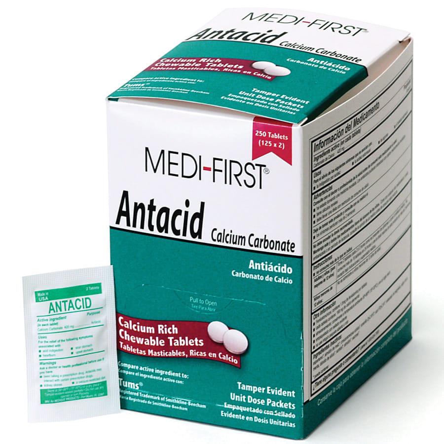 125 Antacid Packs with 2 Tablets