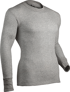 Indera Cotton Heavyweight Thermal Shirt Heather Gray X-Large