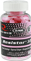 Radians Resistor 32 Foam Ear Plugs Uncorded Pink 25 pr. Jar