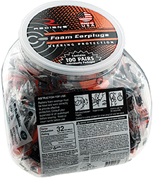 Radians Resistor 32 Foam Ear Plugs Uncorded Orange 100 pr. Jar