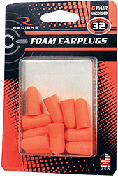 Radians Resistor 32 Foam Ear Plugs Uncorded Orange 6 pk.