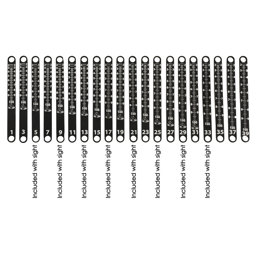 Axcel Achieve XP Metal Sight Tape Scale #3 and #4