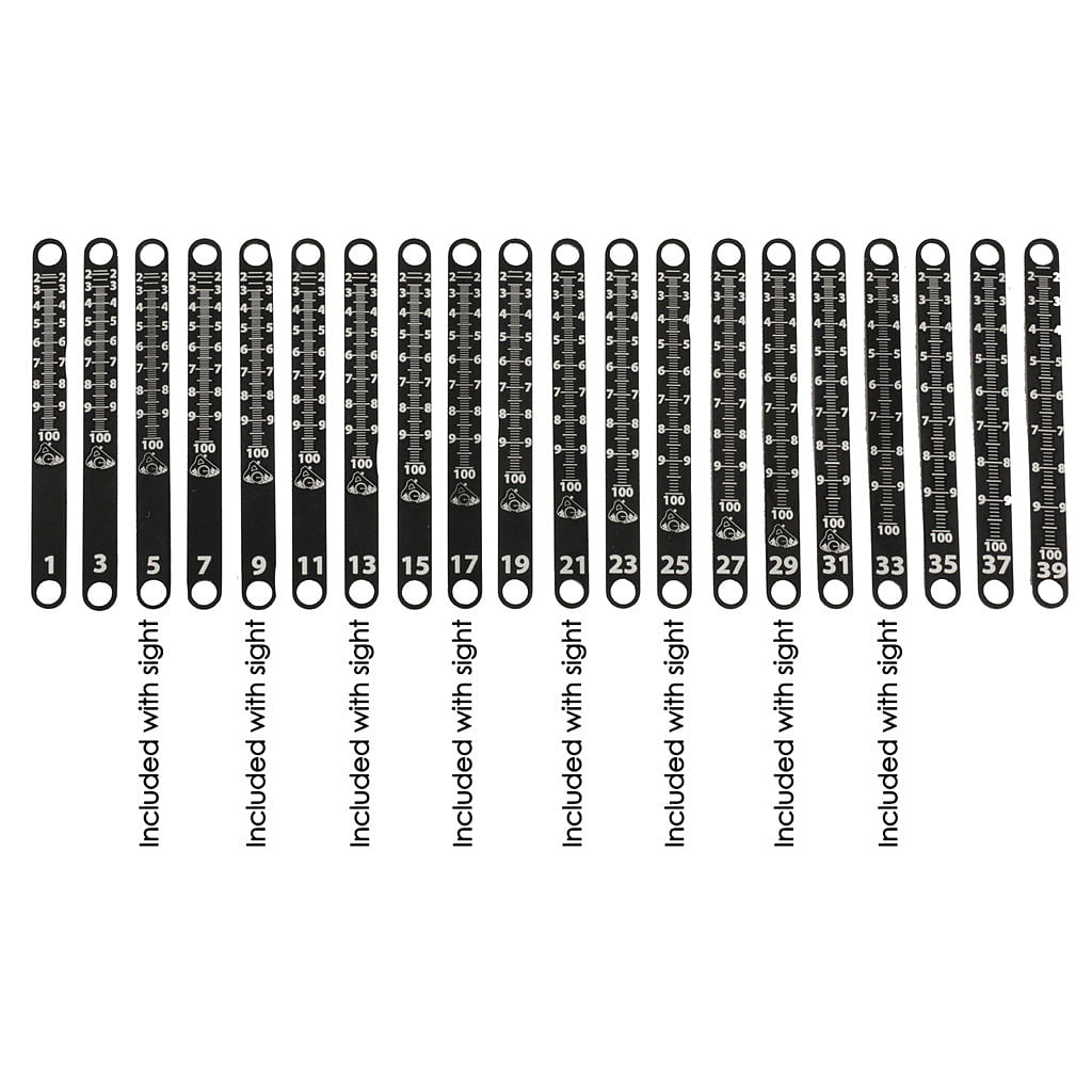 Axcel Achieve XP Metal Sight Tape Scale #5 and #6