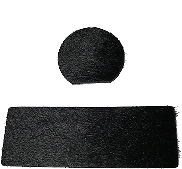 Cir-Cut Traditional Rest Kit Black Calf Hair 2 pc.