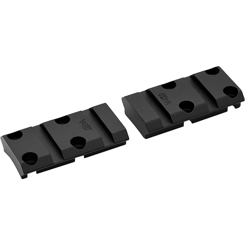 Warne Vapor Aluminum Base Set Matte Black Browning X-bolt