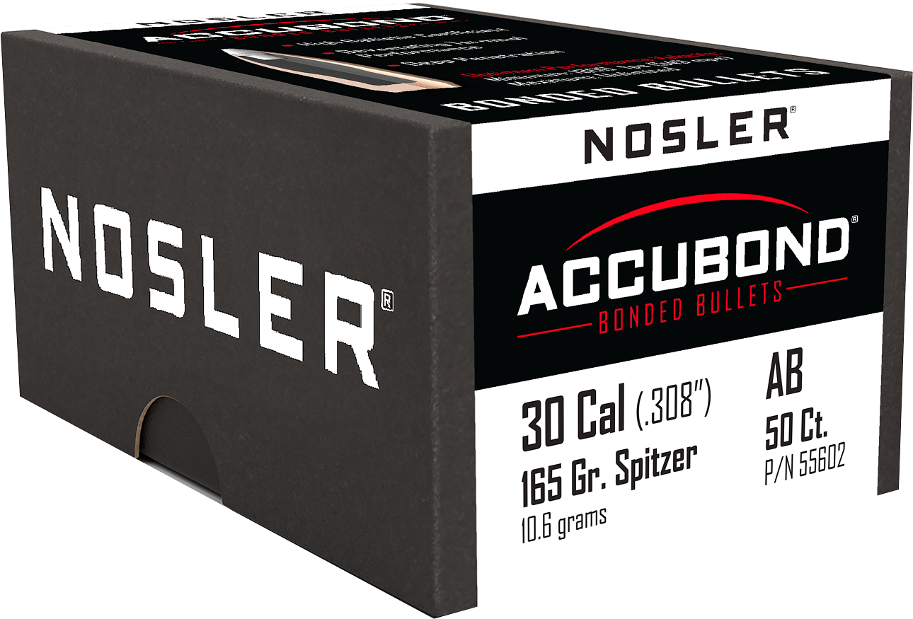 Nosler AccuBond Bullets .30 Cal. 165 gr. Spitzer Point 50 pk.