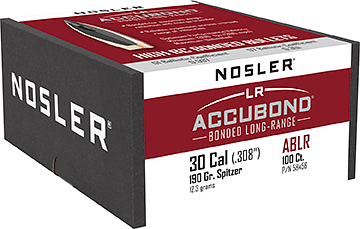 Nosler AccuBond Long Range Bullets .30 Cal. 190 gr. Spitzer Point 100 pk.