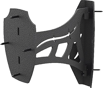 Skull Hooker Corner Shoulder Mount Black