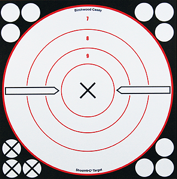 Birchwood Casey Shoot-N-C Target 8 in. Black/White X-Bull 6 pk.