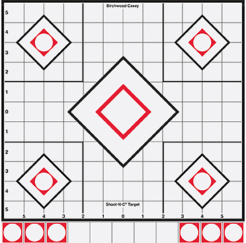 Birchwood Casey Shoot-N-C Target 8 in. Black/White Sight-In 5 pk.